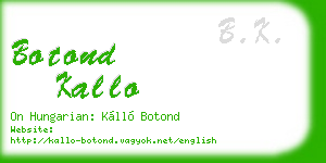 botond kallo business card